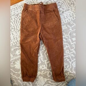 Boys rust colored corduroy jogger.